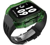 HGJHJJHK Kit de modification de boîtier de montre glacier transparent de luxe ， pour bande ultra 8 7 6 5 4 SE 44mm 45 mm 49 mm Sobrave de montre en caoutchouc Remplacer