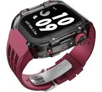 HGJHJJHK Kit de modification de boîtier de montre glacier transparent de luxe ， pour bande ultra 8 7 6 5 4 SE 44mm 45 mm 49 mm Sobrave de montre en caoutchouc Remplacer
