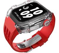 HGJHJJHK Kit de modification de boîtier de montre glacier transparent de luxe ， pour bande ultra 8 7 6 5 4 SE 44mm 45 mm 49 mm Sobrave de montre en caoutchouc Remplacer