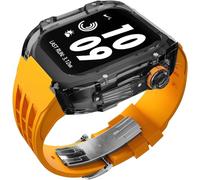HGJHJJHK Kit de modification de boîtier de montre glacier transparent de luxe ， pour bande ultra 8 7 6 5 4 SE 44mm 45 mm 49 mm Sobrave de montre en caoutchouc Remplacer