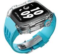 HGJHJJHK Kit de modification de boîtier de montre glacier transparent de luxe ， pour bande ultra 8 7 6 5 4 SE 44mm 45 mm 49 mm Sobrave de montre en caoutchouc Remplacer