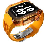 HGJHJJHK Kit de modification de boîtier de montre glacier transparent de luxe ， pour bande ultra 8 7 6 5 4 SE 44mm 45 mm 49 mm Sobrave de montre en caoutchouc Remplacer