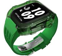 HGJHJJHK Kit de modification de boîtier de montre glacier transparent de luxe ， pour bande ultra 8 7 6 5 4 SE 44mm 45 mm 49 mm Sobrave de montre en caoutchouc Remplacer