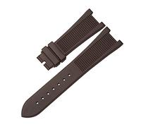 HGJHJJHK Pour PP Patek Philippe Silicone Watch Belt 5711 5712G Nautilus Watch Strap Interface spéciale 25 mm * 13 mm Watchband (Couleur: noir-Silver-B, taille: 25-13 mm)