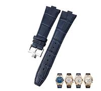 HGJHJJHK Pour Vacheron Constantin à l'étranger Black Blue Brun Bamboo Grain Watch Bands 25 mm Sobroche de montre d'interface convexe en cuir authentique (couleur: fermoir en or de 10 mm)