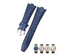 HGJHJJHK Pour Vacheron Constantin à l'étranger Black Blue Brun Bamboo Grain Watch Bands 25 mm Sobroche de montre d'interface convexe en cuir authentique (couleur: fermoir en or de 10 mm)