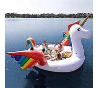 HGJHJJHK Unicorn Giant Flamingo Boat Gonflable s'adapte à Sept Personnes Party Party Float Air Matelas de Natation Toys Boia - 530 * 450 * 250cm A