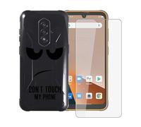 HGJTF Coque pour Blackview BV5200 (6.1") avec 1 x Verre Trempé Cristal, Housse de Téléphone Antichoc en TPU Souple Ultra Mince pour Blackview BV5200 + Protecteur D'écran - Grands Yeux