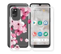 HGJTF Coque pour Doro 8100 (6.1 "), 2 Ultra-Fine Anti-Rayures TPU Protection Cover Case, Transparent Silicone Souple Antichoc Housse Etui pour Doro 8100 - Clear + WM113