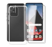 HGJTF Coque pour Motorola ThinkPhone (6.6"), [2 Pièces] Verre Trempé Protection écran et Mince TPU Bumper Souple Silicone Antichoc Housse Etui pour Motorola ThinkPhone - Transparent