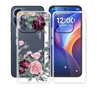 HGJTFANY Antichoc Coque pour TCL K70 Power 4G (6.80") 2 Pack - YQ12 | Transparente Silicone Housse, Ultra-Mince TPU Bumper Cover, Antichoc Souple Etui pour TCL K70 Power 4G