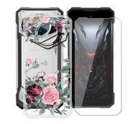 HGJTFANY Coque et Verre Trempé pour Doogee S200 E - YQ12 | Ultra-Mince Antichoc Housse, Souple Silicone Etui, Anti-rayures Protection écran pour Doogee S200 E 6.72 IN