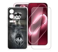 HGJTFANY Coque et Verre Trempé pour Xiaomi 18 Pro - WMA27 | Ultra-Mince Antichoc Housse, Souple Silicone Etui, Anti-rayures Protection écran pour Xiaomi 18 Pro 6.4 IN