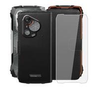 HGJTFANY Coque pour Blackview BL7000 (6.78") avec Verre trempé, PU Flip Housse Etui, Fonction Stand avec Fente Carte Bouton magnétique Cuir Cover Case - Black