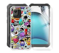 HGJTFANY Coque pour Blackview BV5300 Plus (6.1") + [2 X Verre Trempé Protection écran] Ultra Fin Souple TPU Bumper Case Silicone Antichoc Housse Etui pour Blackview BV5300 Plus - Graffiti