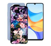 HGJTFANY Coque pour Blackview Shark 6 (6.88"), Noir Souple Silicone Ultra Mince Case, Antichoc Anti-Rayures TPU Bumper Housse Etui pour Blackview Shark 6 - Mur Fleuri