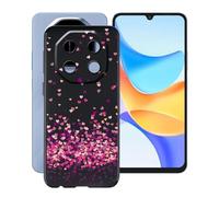 HGJTFANY Coque pour Blackview Shark 6 (6.88"), Noir Souple Silicone Ultra Mince Case, Antichoc Anti-Rayures TPU Bumper Housse Etui pour Blackview Shark 6 - Coeur Rouge