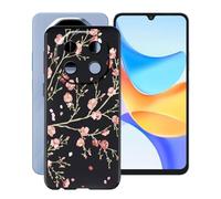 HGJTFANY Coque pour Blackview Shark 6 (6.88"), Noir Souple Silicone Ultra Mince Case, Antichoc Anti-Rayures TPU Bumper Housse Etui pour Blackview Shark 6 - Fleur de pêcher