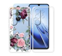 HGJTFANY Coque pour Blackview Wave 10 (6.88"), 2 Pack Souple Silicone Antichoc Case, Ultra-Mince Anti-Chute TPU Housse Etui pour Blackview Wave 10 - Clear + YQ12