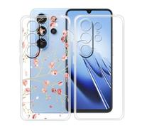 HGJTFANY Coque pour Blackview Wave 10 (6.88"), 2 Pack Souple Silicone Antichoc Case, Ultra-Mince Anti-Chute TPU Housse Etui pour Blackview Wave 10 - Clear + WM84