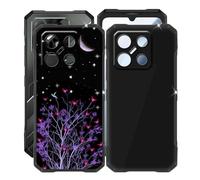HGJTFANY Coque pour Doogee Blade GT Pro (6.72"), 2 pièces Noir Souple Silicone Ultra Mince Case, Antichoc Anti-Rayures TPU Bumper Housse Etui pour Doogee Blade GT Pro - Ciel étoilé Violet