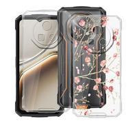 HGJTFANY Coque pour Doogee Fire 7 (6.60"), 2 Pack Souple Silicone Antichoc Case, Ultra-Mince Anti-Chute TPU Housse Etui pour Doogee Fire 7 - Clear + WM84