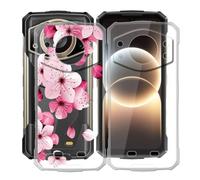 HGJTFANY Coque pour Doogee Fire 7 Ultra (6.60"), 2 Pack Souple Silicone Antichoc Case, Ultra-Mince Anti-Chute TPU Housse Etui pour Doogee Fire 7 Ultra - Clear + WM113