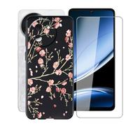 HGJTFANY Coque pour Doogee Note59 Pro+ (6.75") et Protecteur D'écran en Verre Trempé, Étui de Protection en Silicone Noir, Ultra Fine Anti-Rayures Coque pour Doogee Note59 Pro+ - Camélia