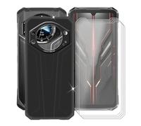HGJTFANY Coque pour Doogee S119 avec 4 x Verre Trempé Film Protecteur, Antichoc en Silicone Souple Case, Noir TPU Bumper Housse Etui pour Doogee S119 (6.72")