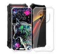 HGJTFANY Coque pour Doogee S300 Pro 5G (6.78"), 2 Pack Souple Silicone Antichoc Case, Ultra-Mince Anti-Chute TPU Housse Etui pour Doogee S300 Pro 5G - Clear + XT113