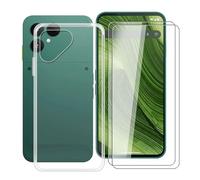 HGJTFANY Coque pour Fairphone Gen 6 (6.31") + 2 Pack Verre Trempé, Housse Transparente en Silicone Souple avec Protection écran,[Ultra-Mince] [Antichoc] Etui pour Fairphone Gen 6 - Clear