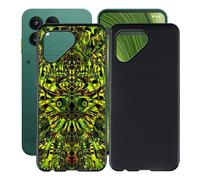 HGJTFANY Coque pour Fairphone Gen 6 (6.31"), 2 pièces Noir Souple Silicone Ultra Mince Case, Antichoc Anti-Rayures TPU Bumper Housse Etui pour Fairphone Gen 6 - Bouffon Vert