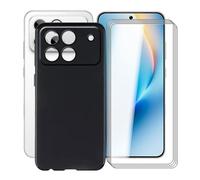 HGJTFANY Coque pour Honor Win AAP-AN00 avec 4 x Verre Trempé Film Protecteur, Antichoc en Silicone Souple Case, Noir TPU Bumper Housse Etui pour Honor Win AAP-AN00 (6.83")