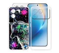 HGJTFANY Coque pour Honor Win RT (6.83"), 2 Pack Souple Silicone Antichoc Case, Ultra-Mince Anti-Chute TPU Housse Etui pour Honor Win RT - Clear + XT113