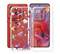 HGJTFANY Coque pour Motorola Edge 60 Neo (6.36"), 2 Pack Souple Silicone Antichoc Case, Ultra-Mince Anti-Chute TPU Housse Etui pour Motorola Edge 60 Neo - Clear + YQ29