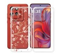 HGJTFANY Coque pour Motorola Edge 60 Neo (6.36"), 2 Pack Souple Silicone Antichoc Case, Ultra-Mince Anti-Chute TPU Housse Etui pour Motorola Edge 60 Neo - Clear + WM84