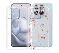 HGJTFANY Coque pour Motorola Edge 70 Fusion (6.78"), 2 Pack Souple Silicone Antichoc Case, Ultra-Mince Anti-Chute TPU Housse Etui pour Motorola Edge 70 Fusion - Clear + WM84
