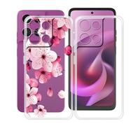HGJTFANY Coque pour Motorola Moto G 2026 (6.7"), 2 Pack Souple Silicone Antichoc Case, Ultra-Mince Anti-Chute TPU Housse Etui pour Motorola Moto G 2026 - Clear + WM113