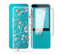 HGJTFANY Coque pour Nokia 235 4G 2024 (2.8") + [2 X Protecteur d'écran en Verre trempé], Ultra Fin Transparent Souple Silicone Antichoc Bumper Housse Etui pour Nokia 235 4G 2024 - Camélia