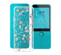 HGJTFANY Coque pour Nokia 235 4G 2024 (2.8"), Transparent Souple Silicone Case Cover, [Ultra-Mince] [Antichoc] TPU Bumper Housse Etui pour Nokia 235 4G 2024 - Camélia