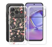HGJTFANY Coque pour Nubia V80 Design (6.75"), 2 Pack Souple Silicone Antichoc Case, Ultra-Mince Anti-Chute TPU Housse Etui pour Nubia V80 Design - Clear + WM84