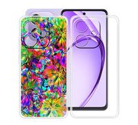 HGJTFANY Coque pour Oppo A40 CPH2669 (6.67"), [2 Pièces] Ultra-Mince Souple TPU Bumper Cover Case, Antichoc Silicone Housse Etui pour Oppo A40 CPH2669 - Transparent + Coloré
