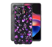HGJTFANY Coque pour Oscal Flat 2C (6.56"), Noir Souple Silicone Ultra Mince Case, Antichoc Anti-Rayures TPU Bumper Housse Etui pour Oscal Flat 2C - Bulles d'amour