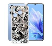 HGJTFANY Coque pour Oukitel C50 (6.80"), Transparent Souple Silicone Case Cover, [Ultra-Mince] [Antichoc] TPU Bumper Housse Etui pour Oukitel C50 - Vortex d'encre