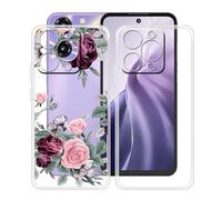 HGJTFANY Coque pour Oukitel C69 (7.20"), 2 Pack Souple Silicone Antichoc Case, Ultra-Mince Anti-Chute TPU Housse Etui pour Oukitel C69 - Clear + YQ12