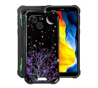 HGJTFANY Coque pour Oukitel WP32 (5.93"), Ultra Mince Souple Silicone Housse Etui [Anti Rayures] [Antichoc] Noir TPU Bumper Protection Cover Case pour Oukitel WP32 - Arbre éToilé
