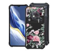 HGJTFANY Coque pour Oukitel WP36 (6.52"), Noir Souple Silicone Ultra Mince Case, Antichoc Anti-Rayures TPU Bumper Housse Etui pour Oukitel WP36 - Rose Rouge