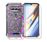 HGJTFANY Coque pour Oukitel WP38 (6.52") + [2 X Protecteur d'écran en Verre trempé], Ultra Fin Transparent Souple Silicone Antichoc Bumper Housse Etui pour Oukitel WP38 - Bulle d'amour