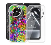 HGJTFANY Coque pour Oukitel WP55 S (6.60"), 2 Pack Souple Silicone Antichoc Case, Ultra-Mince Anti-Chute TPU Housse Etui pour Oukitel WP55 S - Clear + XT117