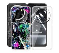 HGJTFANY Coque pour Oukitel WP55 S (6.60"), 2 Pack Souple Silicone Antichoc Case, Ultra-Mince Anti-Chute TPU Housse Etui pour Oukitel WP55 S - Clear + XT113